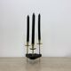 Mid century candle holder brass and lucite , 1970s