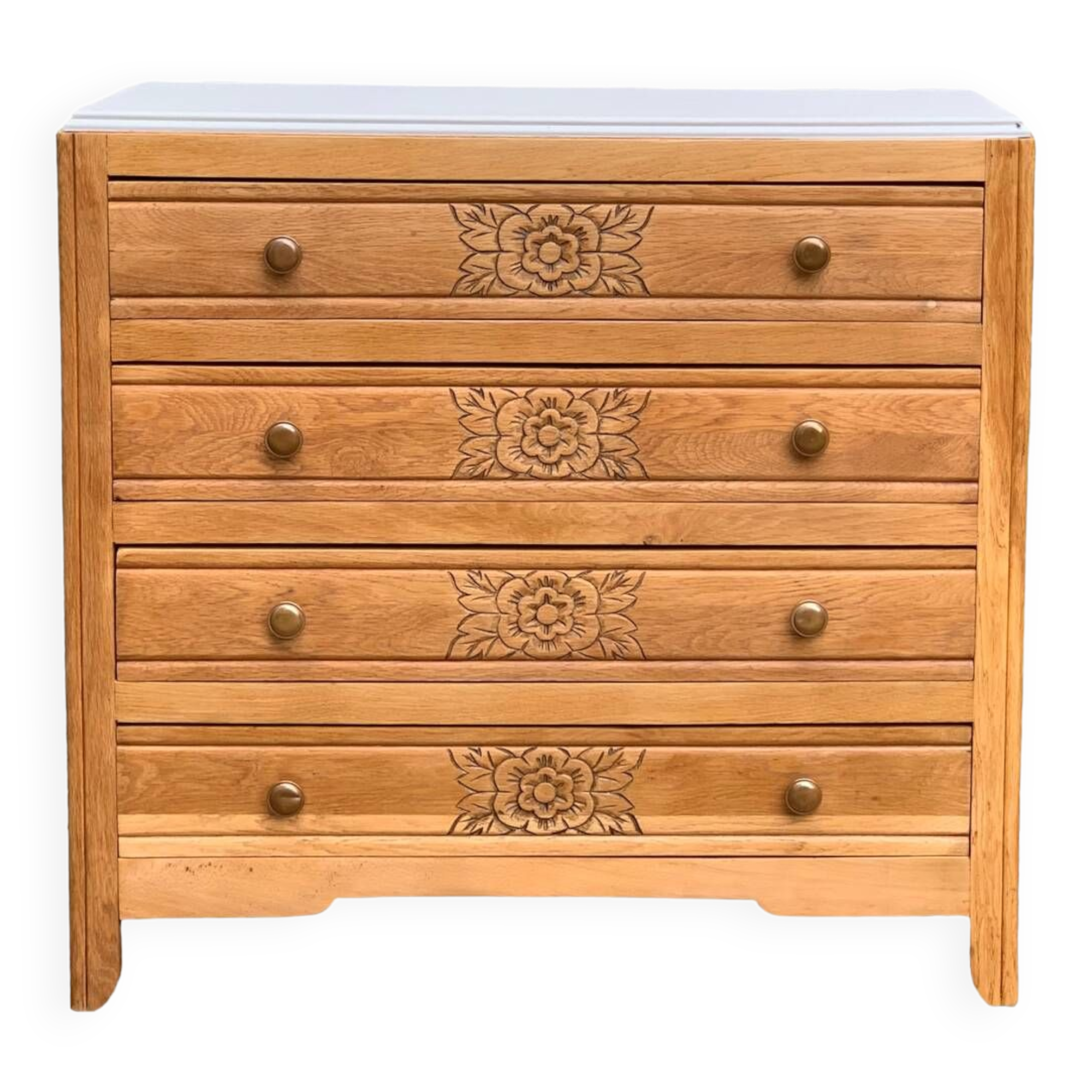 Art deco raw oak chest of drawers 1930