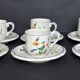 6 cups + saucers gien birds of paradise
