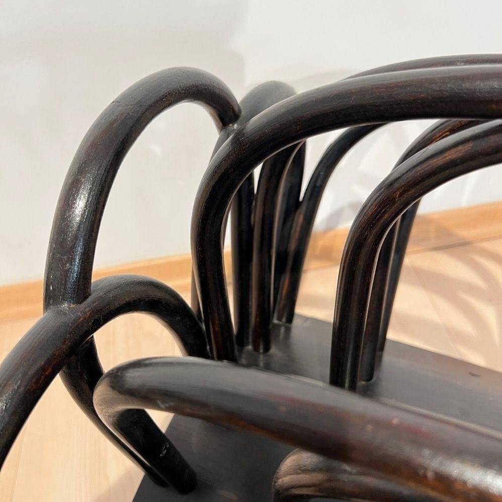 Newspaper Stand in Stained Beech Bentwood from Thonet, Austria, 1900s