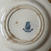 Set of 3 antique deep plates "Terre de Fer"