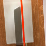 Glass and wood desk lamp by William Olivier