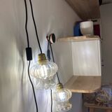 Paire de baladeuses opalines vintage