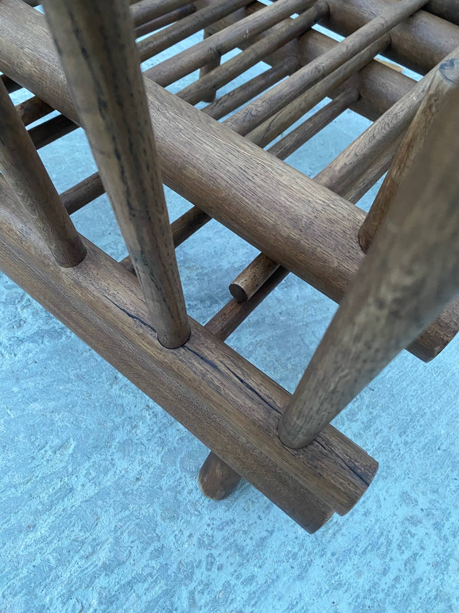 Charlotte Perriand Pair of oak lounge chairs Les Arcs 1600