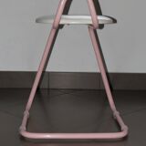 80's design stool in pink tube