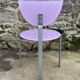 Serie de 8 chaises design en plexiglas parme