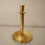 Brass candle holder, twisted effect