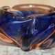 Decorative glass floral bowl