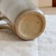Vintage ceramic jug in taupe brown glaze