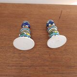 Pair of handmade ceramic candlesticks