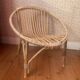Vintage 1970s rattan children's chair