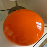 UFO lamp vintage with orange glass globe