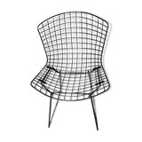 Chaise par Harry Bertoia rislan en noir