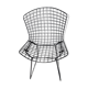 Chaise par Harry Bertoia rislan en noir