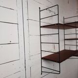 Bookcase / wall shelves - 1970s - metal and wood.