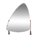 Vintage Organic triangle shaped mirror with wooden back, Belgium 1960s