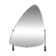 Vintage Organic triangle shaped mirror with wooden back, Belgium 1960s