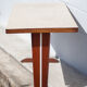 30s bistro table in wood and aluminum