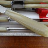 Lot 12 Art Deco style knives in case