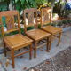 Series of three chairs art deco