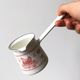 Turkish coffee maker - antique milk jug in white enamel Come Poupoule Genevière Lethu.