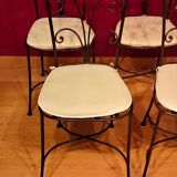 8 wrought iron chairs