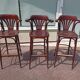 Lot de 3 tabouret de bar bistrot - bois - vintage