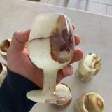 Vintage Onyx Glass Lot Circa 1970