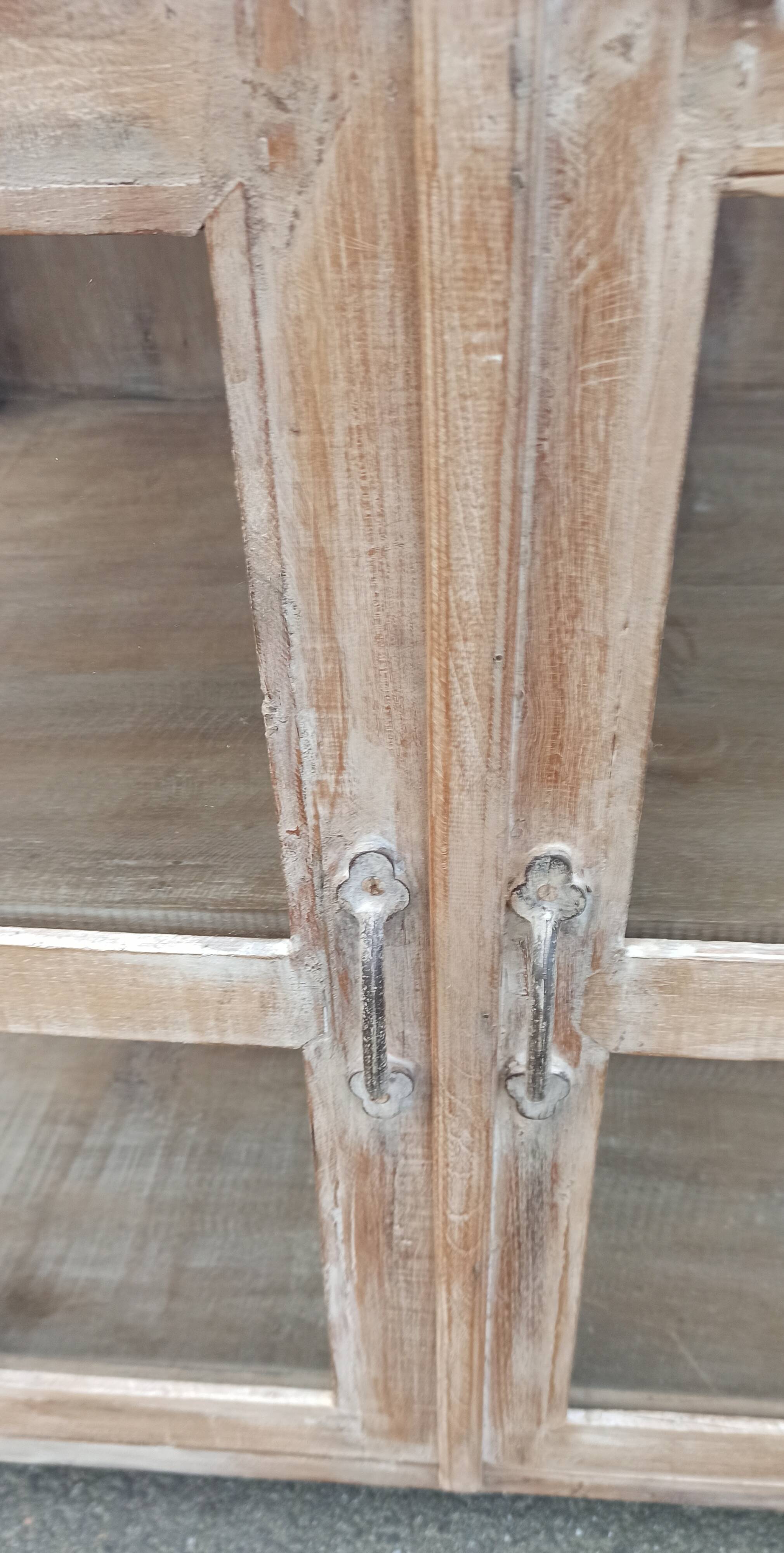 Cream white wooden display case