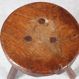 1950s Brutalist tripod stool from France