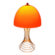 Lampe champignon orange et chrome,style Verner Panton,1970,80