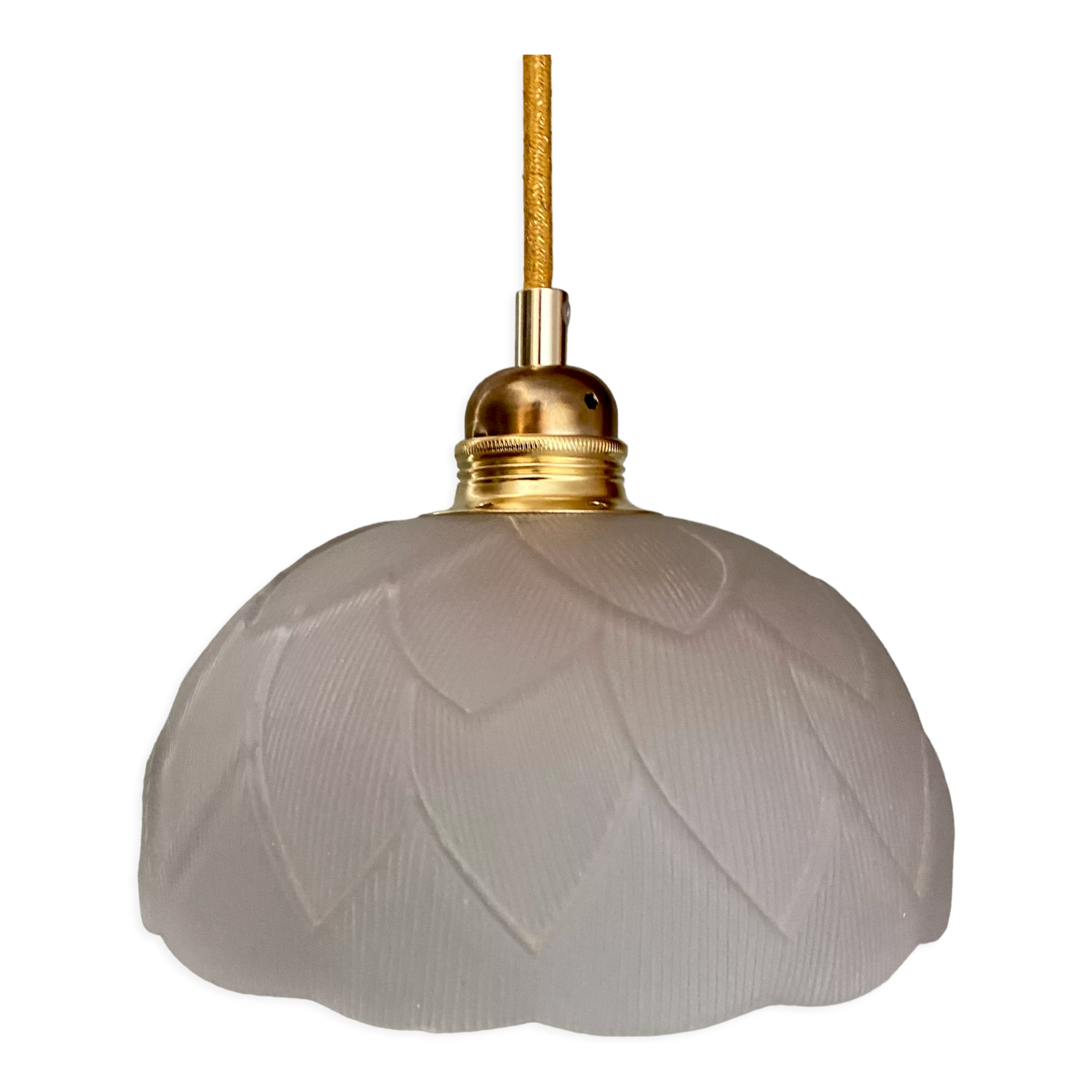 Vintage frosted glass lampshade pendant lamp