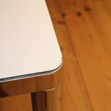 Table from the 70's formica in white and stainless steel