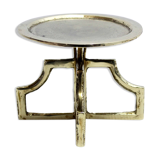 Brutalist brass candle holder