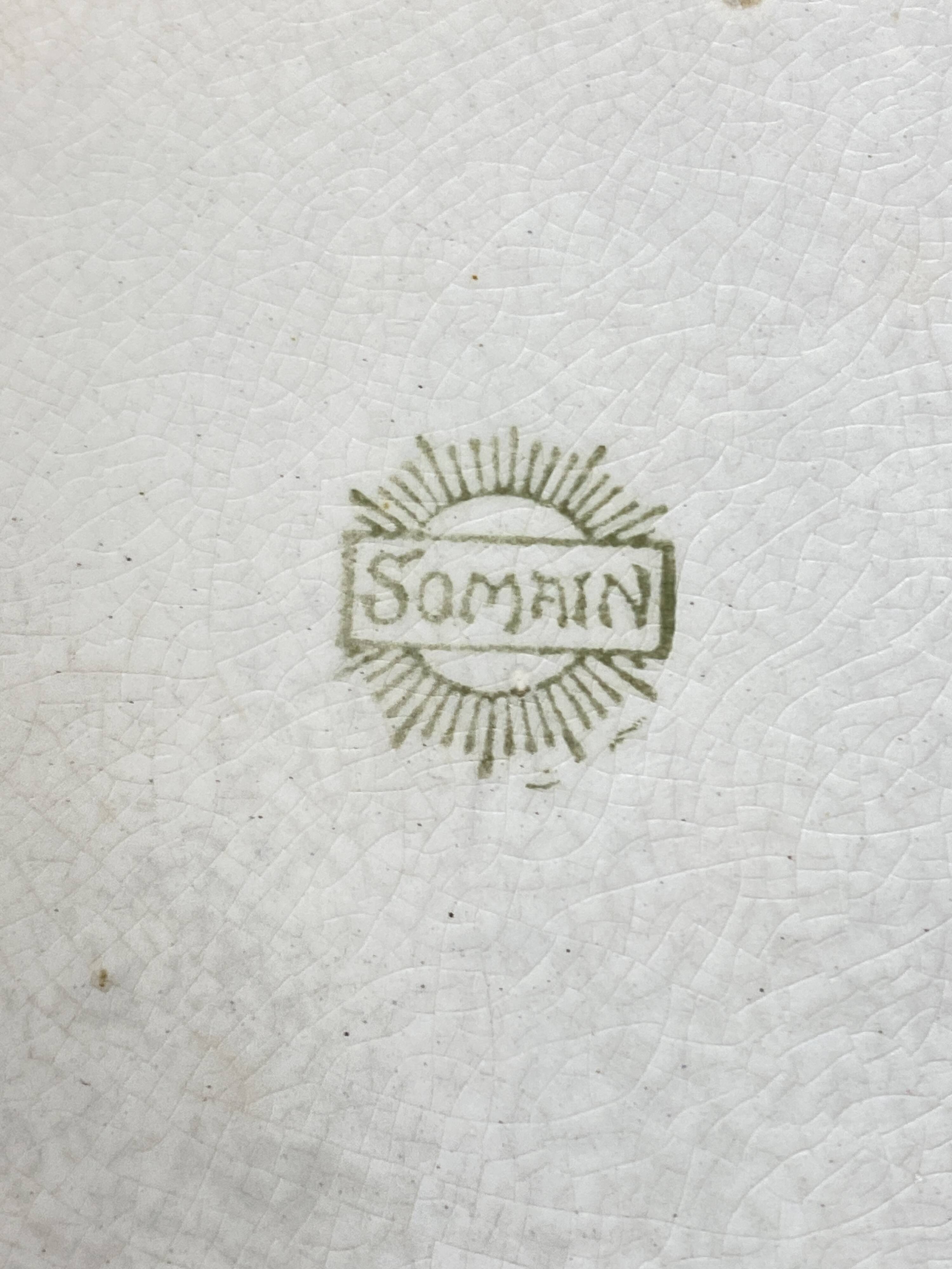 Art Deco salad bowl in Somain earthenware