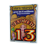 Original National Lottery poster Friday 13 illustrated by Georges Yoldjoglou