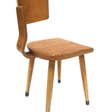 Chaise d'école en bois, Hollant 1960