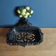 Door Soap on foot in black enamelled metal Old vintage décor dp 0222f042
