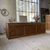 XL oak counter, trade furniture with multi-drawers