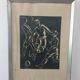 Linogravure foot ball, art déco