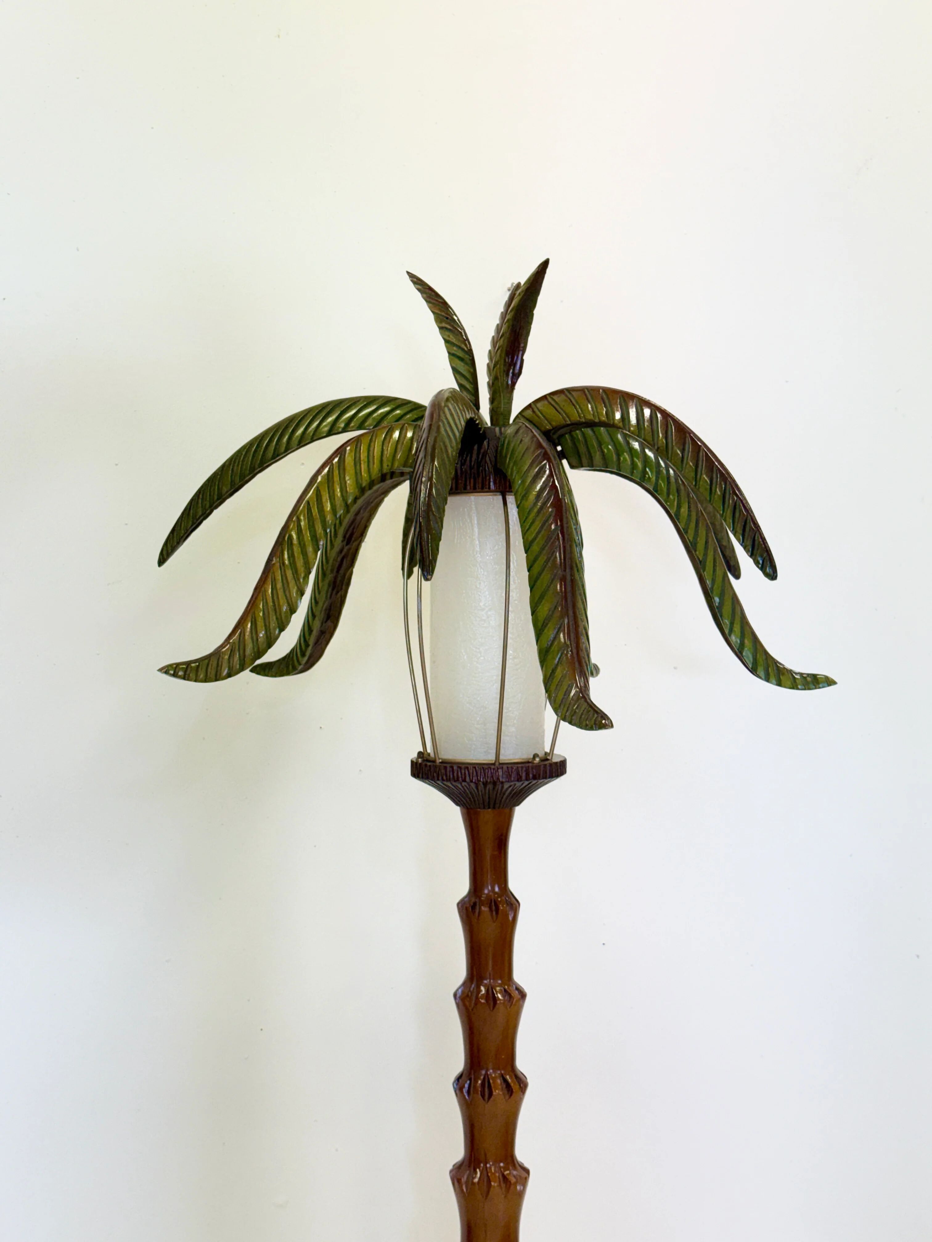 "Palm tree" floor lamp — Aldo Tura, Italy, circa 1960