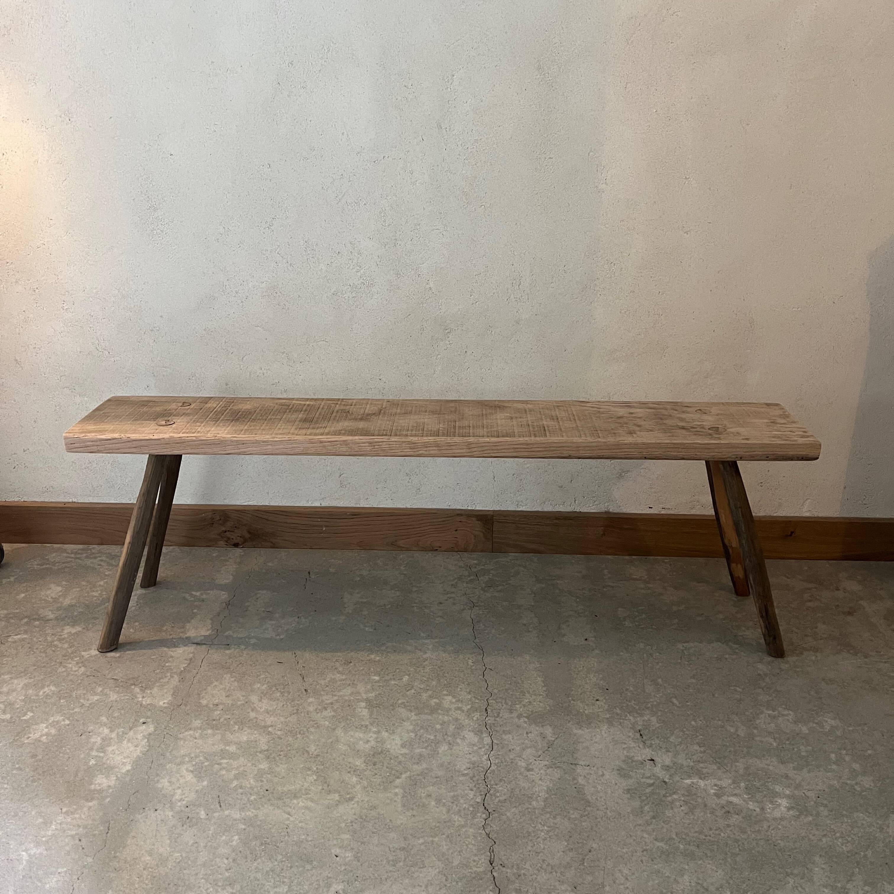 Small wooden bench