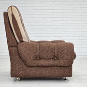 Fauteuil relax danois, revêtement en laine d'origine, années 70