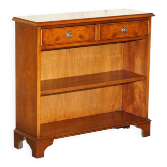 Open dwarf library in walnut by Jan Smith Furniture