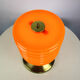 Mid-century orange glass table lamp