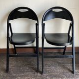 Pair of folding chairs Thonet 751 Bauhaus curved wood