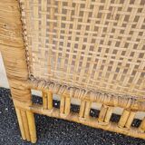 Rattan wicker headboard