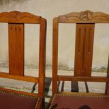 Art Deco bridge chair and 2 matching chairs