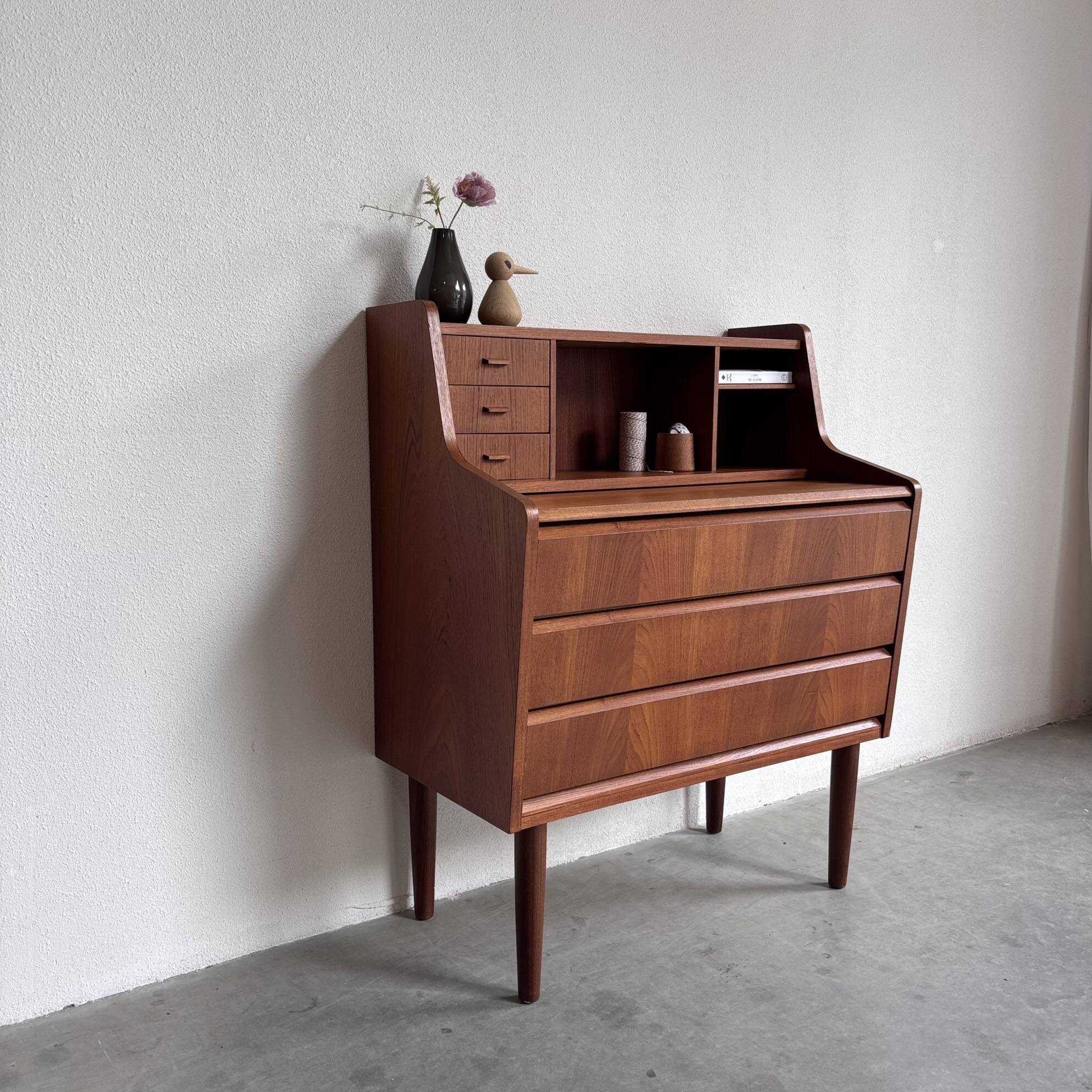 Vintage Danish secretary teak