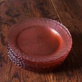 Lot 11 flat plates Rosaline Arcoroc